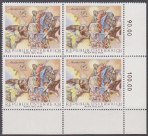 1968 , Mi 1281 ** (1) -  4er Block Postfrisch - Barocke Fresken - Nuovi