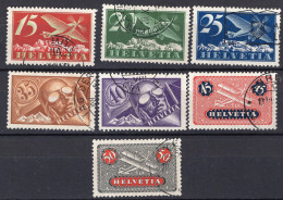 T3881 - SUISSE SWITZERLAND AERIENNE Yv N°3/9 Papier Ordinaire - Used Stamps
