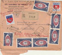 /// FRANCE ///   Recommandé Des Sablères De Preuilly --- Retour à L'envoyeur - Et Changement D'adresse - Cartas & Documentos