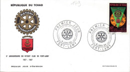 Tchad 0149 Fdc Rotary De Fort-Lamy, Armoiries, Coat Of Arm - Rotary, Club Leones
