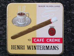 Scatola In Latta Di Sigari HENRI WINTERMANS CAFE' CREME (CIGAR CIGARRO) - Cajas Para Tabaco (vacios)