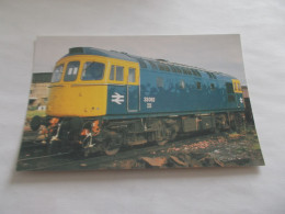 THEME TRAIN LOCOMOTIVE  CLASS 33 N° 33 062 EX WORKS AT FRATTON CARRIAGE SIDINGS - Trenes