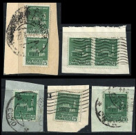 ● ITALIA  R.S.I. 1944 ֍ Monumenti Distrutti ● N.° 497 Usati ● Multipli ● Fil. Corona ● Cat. ? € ️● Lotto N. 1488/89/90 ● - Used