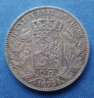 - BELGIQUE - 5 Francs Léopold II 1873 - - 5 Francs