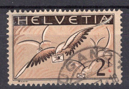 T3889 - SUISSE SWITZERLAND AERIENNE Yv N°15 Papier Gauffré - Used Stamps