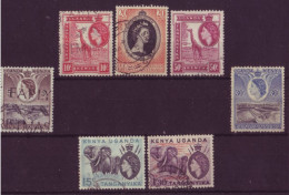 Europe - Angleterre Colonies - Kenya-Ugada-Tanganyka - 7 Timbres Différents - 7453 - Kenya, Ouganda & Tanganyika