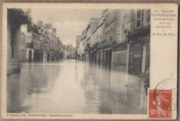 CPA 21 - CHATILLON SUR SEINE - Inondations Des 20 Et 21 Janvier 1910 - La Rue Des Ponts - TB PLAN CENTRE VILLE - Chatillon Sur Seine