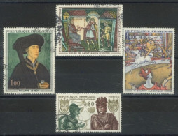 FRANCE -1969 -  POLYCHROME PAINTINGS & GREAT NAMES IN HISTORY. STAMPS SET OF 4, USED. - Gebruikt