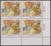 1968 , Mi 1283 ** (2) -  4er Block Postfrisch - Barocke Fresken - Unused Stamps