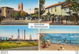 34.  SOUVENIR De  FRONTIGNAN .  CP Multivues . - Frontignan