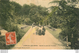 34.  LAMALOU LES BAINS .  Entrée Du Parc De L'Usclade .  CPA Animée . - Lamalou Les Bains