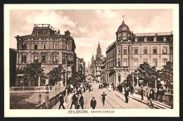 AK Heilbronn, Blick Von Der Brücke In Die Kaiserstrasse  - Heilbronn