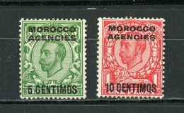 MAROC (GB) - SOUVERAIN  - N° Yvert 35+36 * ! - Bureaux Au Maroc / Tanger (...-1958)