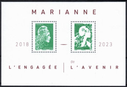 FRANCE 2024 -  Bloc Feuillet  LETTRE VERTE - MARIANNE L'ENGAGEE 2018 / MARIANNE DE L'AVENIR 2023 - BLOC YT 158 Neuf ** - Neufs