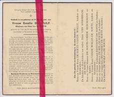 Devotie Doodsprentje Overlijden - Emelie De Wulf Wed Ivo De Soete - Tielt 1869 - Ruiselede 1954 - Obituary Notices