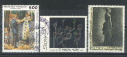 FRANCE -1991 -  ART SERIES STAMPS SET OF 3, USED. - Gebruikt