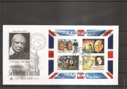 Churchill ( FDC De Antigua De 1974 à Voir) - Sir Winston Churchill