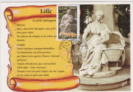 Le P.TIT QUINQUIN Et Statue De Desrousseaux Carte Maximum Oblitération Spéciale Du 19.03.2005 Lille éditions Yvon - 2000-2009