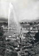 Postcard Switzerland Genève Monument Brunswick Et Le Jet D'eau - Genève