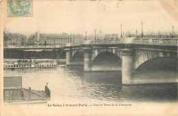 75  PARIS  LA SEINE A TRAVERS PARIS  PONT ET PLACE DE LA CONCORDE - El Sena Y Sus Bordes