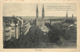 WIESBADEN -  VUE DE PLACE DE LUISE ET EGLISE DE BONIFACIUS - Wiesbaden