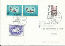 SAINT MARIN LETTRE 600L VARALLO POUR CHENNEVIERES SUR MARNE ( VAL DE MARNE ) DE 1987 LETTRE COVER - Lettres & Documents