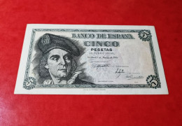 SPAIN BANKNOTE 5 PESETAS 1948 AUNC / EBC+  BILLETE ESPAÑA *COMPRAS MULTIPLES CONSULTAR* - 5 Pesetas