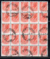 ITALIA REPUBBLICA ITALY REPUBLIC 1968 - 1976 SIRACUSANA TURRITA STELLE STARS LIRE 10 BLOCCO USATO BLOCK USED OBLITERE' - 1961-70: Usados