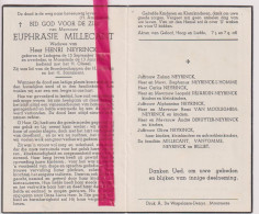 Devotie Doodsprentje Overlijden - Euphrasie Millecant Wed Henri Neyrinck - Ledegem 1868 - Moorslede 1952 - Obituary Notices