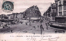 13 -  MARSEILLE -  Rue De La Republique Et Quai Du Port - Unclassified