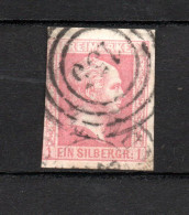 Prussia (Germany) 1857 Old King Wilhelm Stamp (Michel 6) Used Nr.cancel 155 (Bonn) - Usati