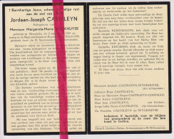 Devotie Doodsprentje Overlijden - Jordaan Casteleyn Echtg Margareta Wyckhuyse - Hooglede 1901 - Roeselare 1958 - Obituary Notices