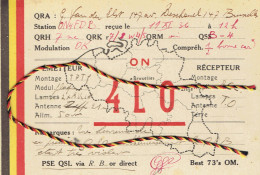 Ancienne QSL De G. Vander Elst, Avenue Deschanel, Bruxelles, ON4 LO, 19 Nov. 1936 - Amateurfunk