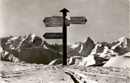 Parsenn-Weissfluhjoch - Blick Gegen Piz D'Aela, Tinzenhorn (98) * 23. 3. 1955 - Davos