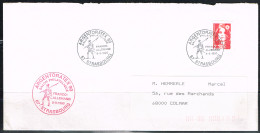 EXP-L70 - FRANCE Cachet Comm. Illustré Sur Lettre ARGENTORATEX Salon Philatélique Strasbourg 1990 - Gedenkstempels