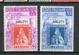 TRIESTE ZA Yv. N°103,104  SA N° 108,109 * Timbre De Toscane Surchargé Cote 30 Euro  TBE  2 Scans - Mint/hinged