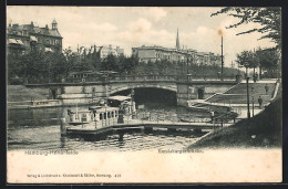 AK Hamburg-Hohenfelde, Mundsburgerbrücke Mit Dampfer  - Nord