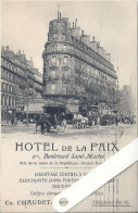 75 Paris 10, Boulevard Saint Martin, Ch Chaudet, Hôtel De La Paix, Attelages , D10.156 - Paris (10)
