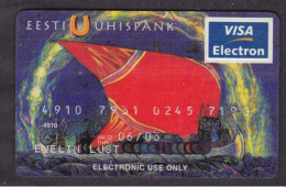 Estonia Bank Card : Debit Card › Viking Ship,Col: EE-VE-0005 - Credit Cards (Exp. Date Min. 10 Years)