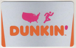 USA - "America Runs On Dunkin" - Orange Edges, Dunkin' Donuts Gift Card - Cartes Cadeaux