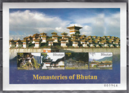 BHUTAN, 2006,  Monasteries Of Bhutan,  MS,   MNH, (**) - Bhoutan