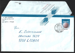 Entire Blue Mail Letter. Obliteration Moita Postal Distribution Center 1996.Carta Inteiro Correio Azul. Obliteração CDP - Entiers Postaux