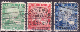 1925 - ALEMANIA - IMPERIO - MILENARIO DE RENANIA - YVERT 365,366,367 - Otros & Sin Clasificación