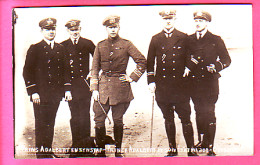 BELGIQUE GUERRE 14 18 CARTE PHOTO PRINCE ALBERT ET SON ETAT MAJOR MILITARIA - Other & Unclassified