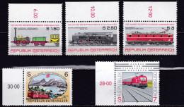 AT241 - AUSTRIA – 1977-2001 – RAILWAYS – Y&T # 1389-2184 MNH 6,30 € - Ungebraucht