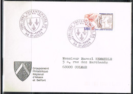 EXP-L77 - FRANCE Cachet Comm. Illustré Sur Lettre Tricentenaire De Saint-Louis 1984 - Cachets Commémoratifs