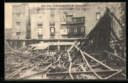 AK Messina, Durch Erdbeben Zusammengestürzte Häuser  - Catástrofes