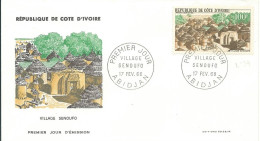 COTE D' IVOIRE FDC 100F ABIDJAN DE 1968 LETTRE COVER - Côte D'Ivoire (1960-...)