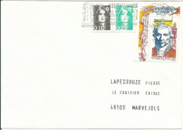 FRANCE LETTRE 2F80 MARVEJOLS POUR MARVEJOLS ( LOZERE ) DE 1990 LETTRE COVER - 1961-....