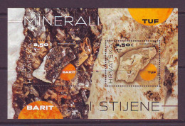 Croatia 2024 MINERALS AND ROCKS Block MNH - Kroatië